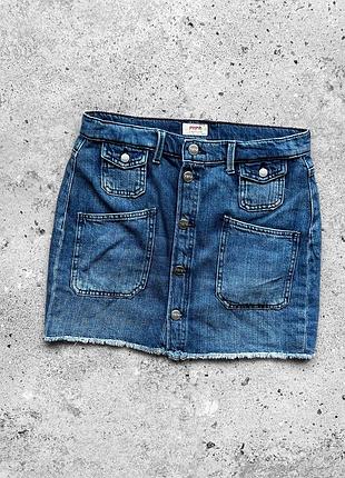 Pepe jeans archive vintage women’s button denim skirt жіноча, джинсова спідниця