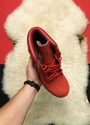 Ботинки женские зимние красные 😍timberland red fury premium. ботинки женские зимние тимберленд, ботинки червоні3 фото