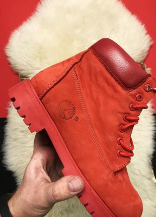 Ботинки женские зимние красные 😍timberland red fury premium. ботинки женские зимние тимберленд, ботинки червоні6 фото
