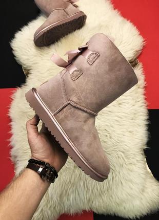 Зима💎ugg bailey bow 2 dusk💎женские замшевые угги/уги/сапоги