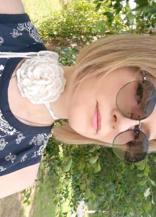 Большой цветок чокер, белая роза чокер на шею, модный тренд