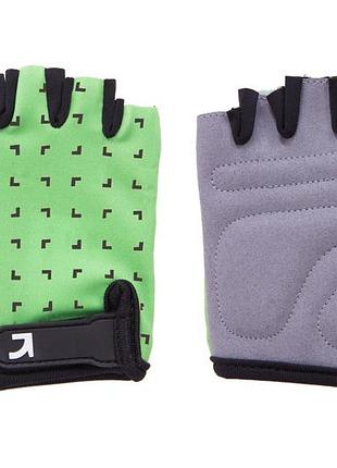 Перчатки детские green cycle flash без пальцев xs зелено-черные