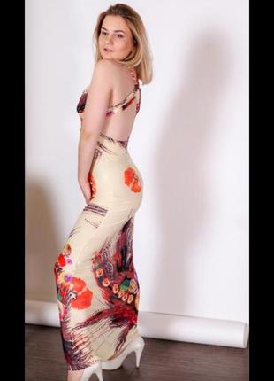 Платье сарафан в цветочный принт со змейкой2 фото