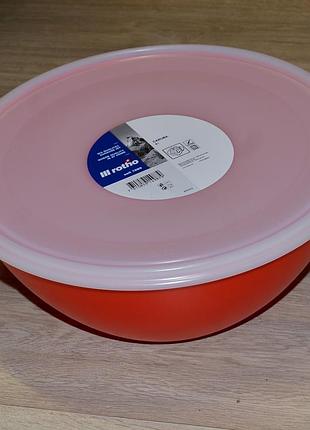 Миска с крышкой rotho caruba 8л. чаша салатник салатница большая судок емкость контейнер для хранения продуктов lidl ernesto