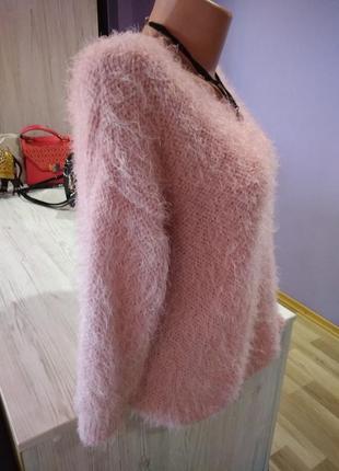 Супер свитшот нежно розовый, травка ,с четвертым рукавом крутая модель.3 фото