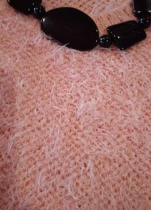 Супер свитшот нежно розовый, травка ,с четвертым рукавом крутая модель.7 фото