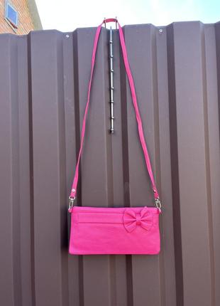 Сумочка розовая клатч малиновая сумка