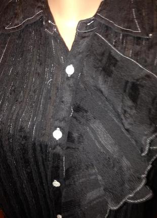 Черная шифоновая невесомая блуза ralph lauren оригинал т 6.4 фото