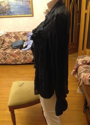 Черная шифоновая невесомая блуза ralph lauren оригинал т 6.5 фото