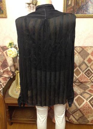 Черная шифоновая невесомая блуза ralph lauren оригинал т 6.6 фото