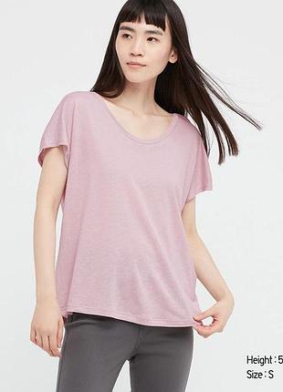 Футболка из льна с французским рукавом uniqlo2 фото