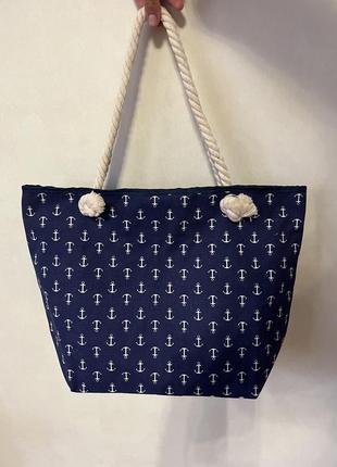 Сумка пляжная большая шопер летняя сумка