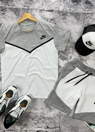 Летний серый спортивный костюм nike tech fleece + кепка в подарок літній сірий спортивний костюм nike tech fleece + кепка найк в подарунок