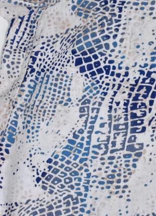 Peter hahn красивая льняная блуза с абстрактным принтом3 фото