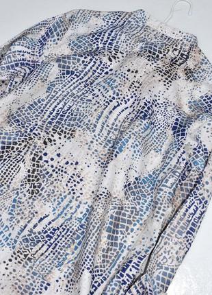 Peter hahn красивая льняная блуза с абстрактным принтом9 фото