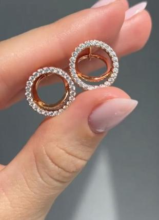 Сережки трендові в золоті і в сріблі xuping родій медзолото позолота медичний сплав