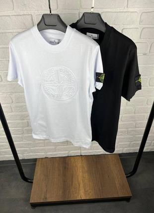 Мужская белья футболка stone island белая мужская футболка stone island с патчем