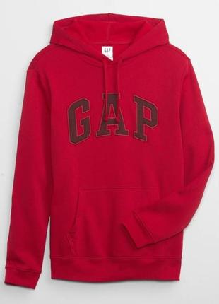 Худи gap logo hoodie, цвет: красный.размеры