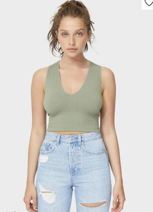 V-neck crop top кроп топ3 фото