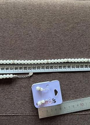 Набор украшений из жемчужин,браслет, фамно,серьги3 фото