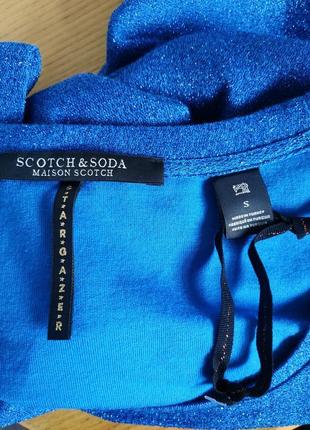 Новая брендовая футболка электрик с люрексом scotch &amp; soda4 фото