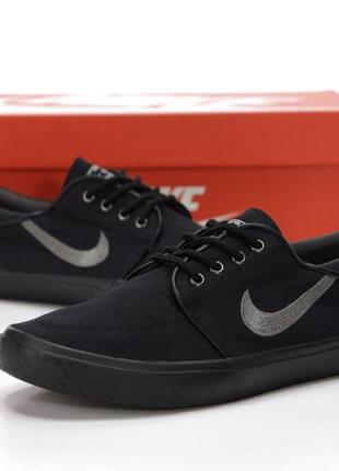 nike ankle sb zoom stefan janoski black, кросівки чоловічі найк чорні, кроссовки мужские чёрные найк
