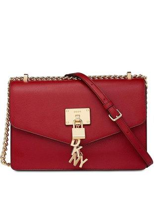 Сумка кожаная dkny elissa flap shoulder bag leather r1338281 оригинал