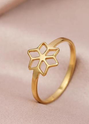 Медаль кольцо цветочка 17,18 размер медзолото нержавеющая сталь медицинская сталь кольца кольцо