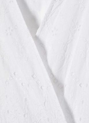 Платье белоснежное миди длинная хлопковая прошва h&amp;m 36/s5 фото