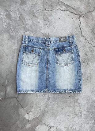 Dolce & gabbana y2k denim mini skirt 00s/millennial/vintage