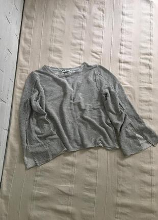 Вискозный свитшот с распорками на рукавах от zara 🌿 как h&m, mango