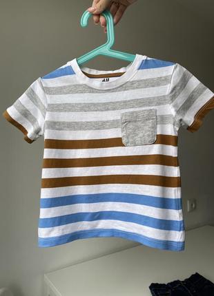 Джинсовые шорты baker и футболка h&amp;m для мальчика 3-4 года 104 см7 фото