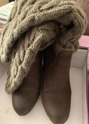 Кожаные сапоги benetton р.37