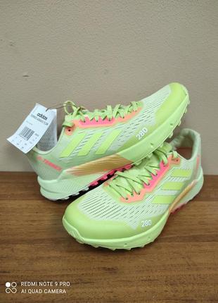 Оригинальный 100% кроссовки adidas terrex agravic flow 2 trail running shoes green h03191 0664537924