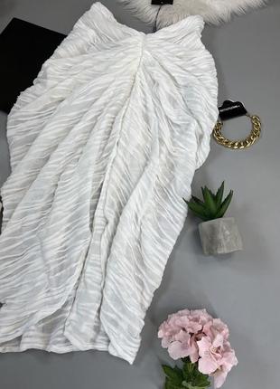 Спідниця біла стильна з розрізом , нова , розмір xl2 фото