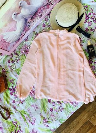 Блуза персикова шифонова2 фото