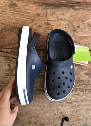 Крокc крокбенд клог сині нави crocs crocband ii clog navy2 фото