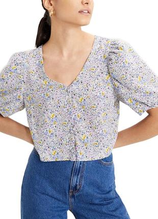 Красивая рубашка топ блуза цветы levis