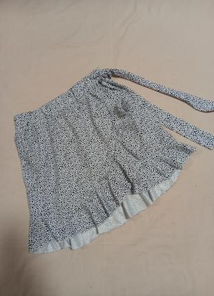 Трендова спідниця юбка з імітацією на запах4 фото