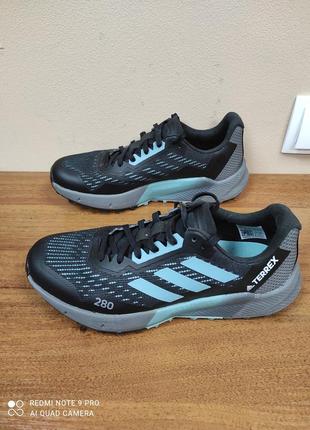 Оригинальный 100% кроссовки adidas terrex agravic flow 2 trail running shoes black/blue h03189 stock_brand_ua_ 06645379245 фото