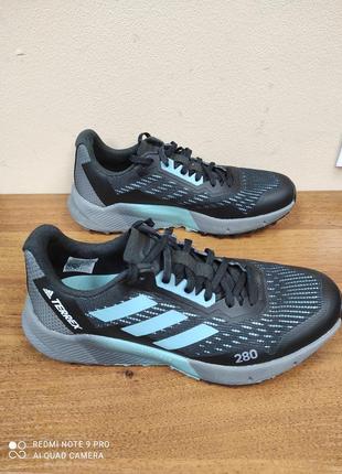 Оригинальный 100% кроссовки adidas terrex agravic flow 2 trail running shoes black/blue h03189 stock_brand_ua_ 06645379244 фото