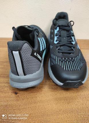 Оригинальный 100% кроссовки adidas terrex agravic flow 2 trail running shoes black/blue h03189 stock_brand_ua_ 06645379243 фото