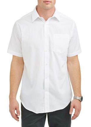 Новая белая рубашка короткий рукав george на парня 14-15роков