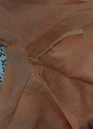 Натуральная рубашка zara рамие+коттон с объёмными карманами10 фото