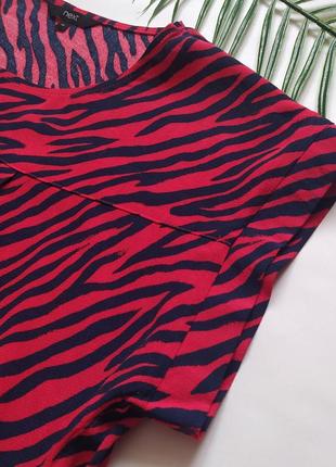 Футболка топ вискоза зебра анималистичный принт, блуза, без рукавов4 фото