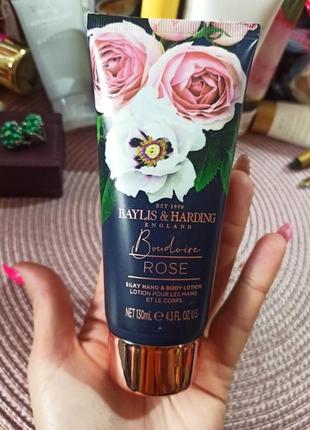 Фирменый лосьон для тела и рук для женщин baylis &amp; harding boudore rose 130 мл