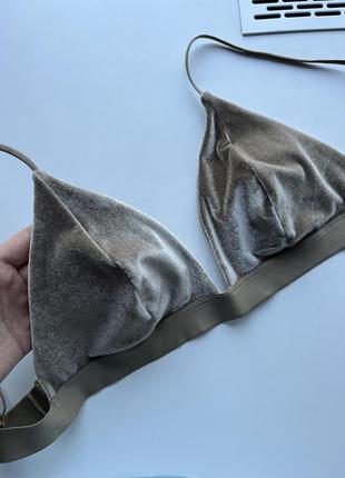 Бралетт бюстгальтер топ верх от купальника hm велюровый