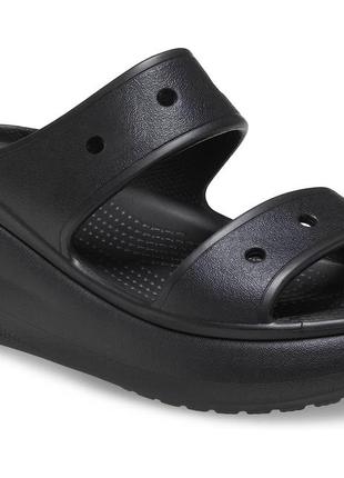 Шльопанці на платформі crocs classic crush sandal размер 36 37 39