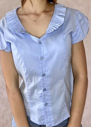 Женская нежная блуза с воротничком на пуговицах от sarah chole4 фото