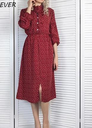 Сукня-міді у сердечки з бантом